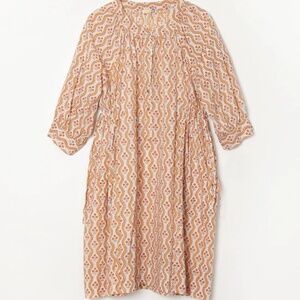 MATTA Shireen Ayda Shirred Dress in Bark Size Small